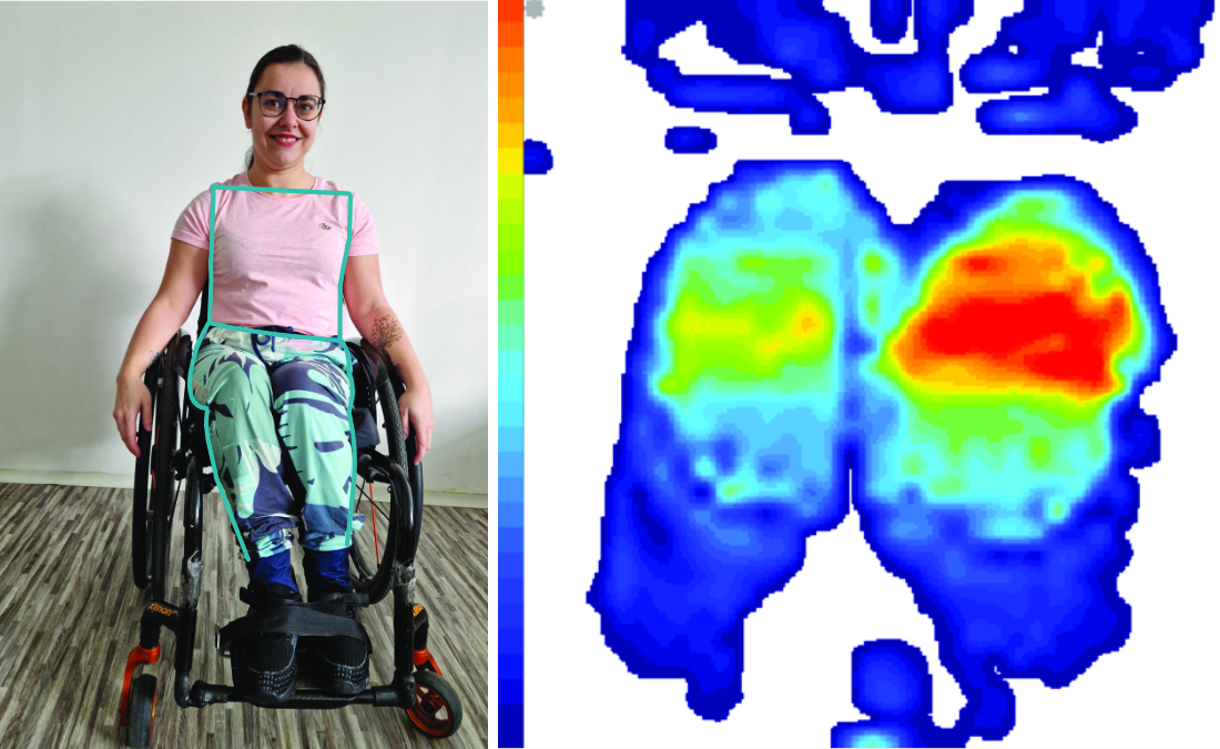 Postura a výsledky pressure mappingu na původním sedáku